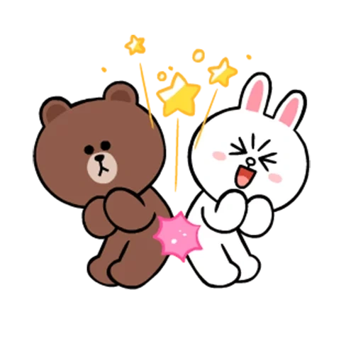 line, cony brown, brown cony, line friends, bear conejo amor