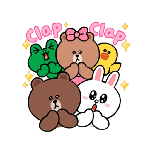 kawaii, line frends, line friends, brown frends, line frends characters