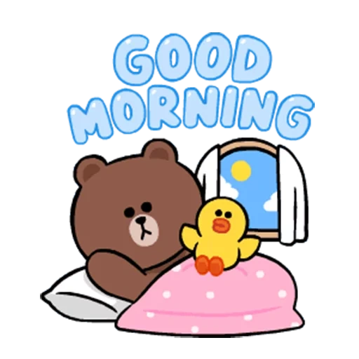 bom dia, pequeno bom dia, bom dia urso filhote, cony e brown boa noite, cone e marrom bom dia