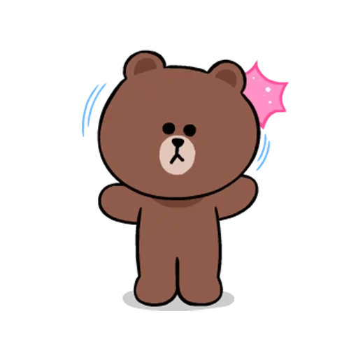 brown end frends, bear brown line, brown bear line friends, mishka line frends brown, line friends character mishka