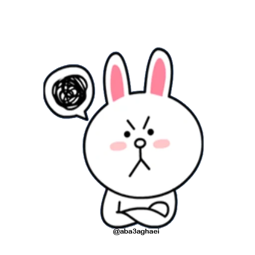 clipart, garis cony, gambar lucu, line friends cony, garis cony dan brown