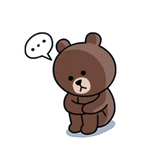 bear, clipart, cony brown, bear line, line characters