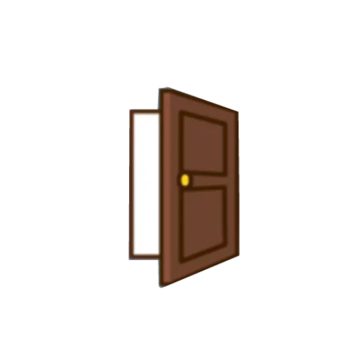 porte, pince de porte, la porte ouverte, porte de dessin animé, ouvrez la porte brun