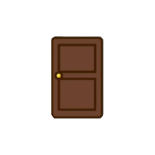 pintu, pintu ikon, pintu emoji, pintunya berwarna cokelat, pintunya adalah latar belakang yang transparan