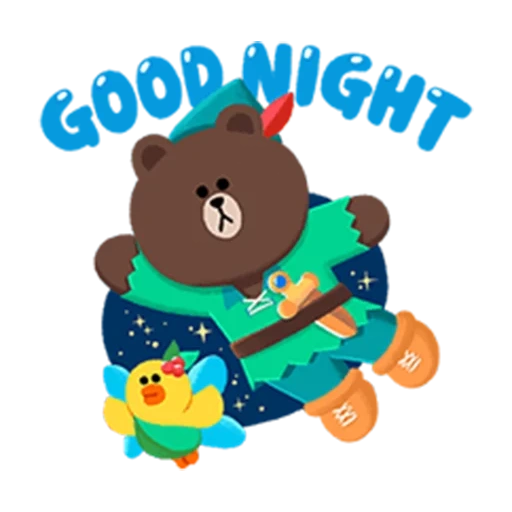 line friends, bear brown, cony and brown good night, good night coney brown, line friends brown birthday