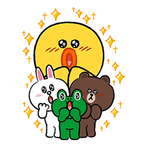 line, kawai, close friend, line friends