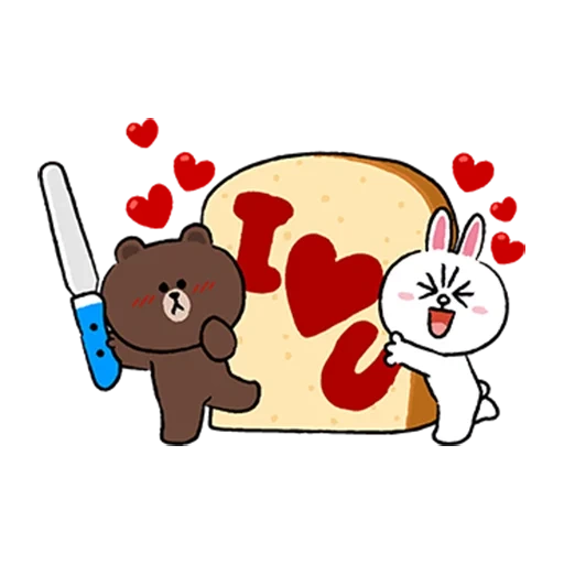 line, love, brown cony, line friends cony, funny about love