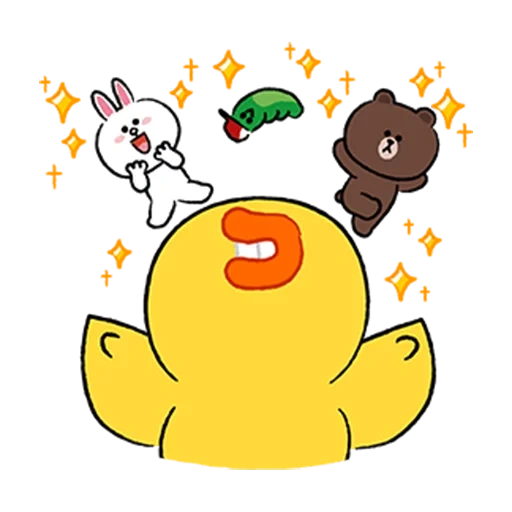 toys, line friends, korean duckling, sketch of title