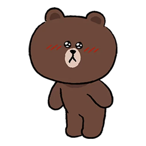 line character, bear brown line, brown bear line friends, bear line friend brown, line friend character bear