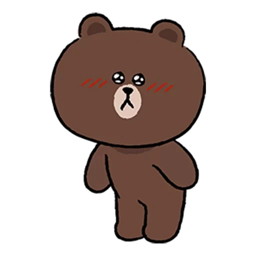 mots de ligne, ligne marron ours, brown bear line friends, bear line friend brown, informateur personnage ours