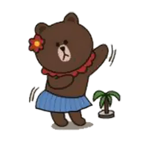 cony brown, connie brown, line friends, characters line, bear brown line
