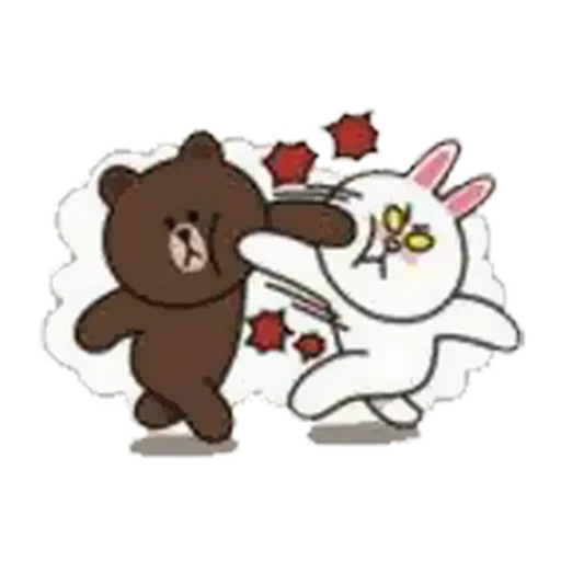 brown horses, brown cony, line frends, line friends, bear is a cute drawing