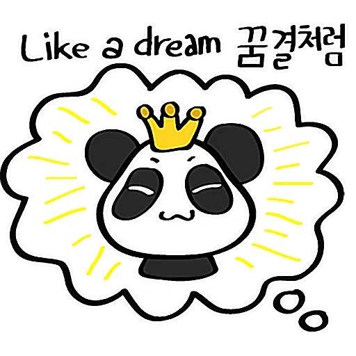 panda, panda mimi, panda manis, mahkota panda, kawaii wajah panda