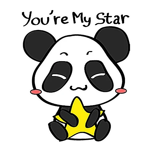 panda, panda mignon, motif de panda, yizi à motif panda, croquis de pandochka