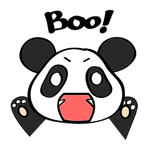 moncong panda, panda melihat keluar, gambar panda lucu, gambar sketsa pandochka, gambar kawaii sketsa panda