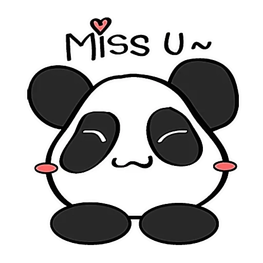 panda, panda ama, sonrisa de panda, panda es querido, los dibujos de panda son lindos