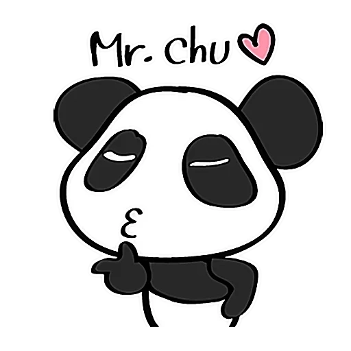 panda, stiker panda lucu, panda menggambar sketsa, gambar sketsa pandochka, gambar kecil sketsa pandochka