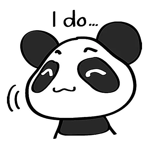 панда, panda, морда панды, наклейки панда