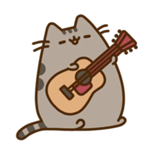 gato pushin, gato pusheen, pushin ze kat, o gato é guitarra