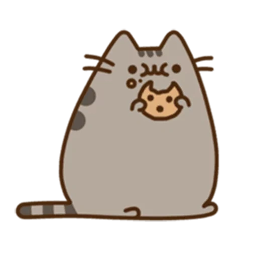 pushin kat, cat pushin, pusheen cat, cat pushin cookie