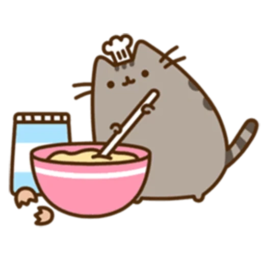 pushin, pusheen cat, pusheen cat, pushin kat food, pushin kat cook