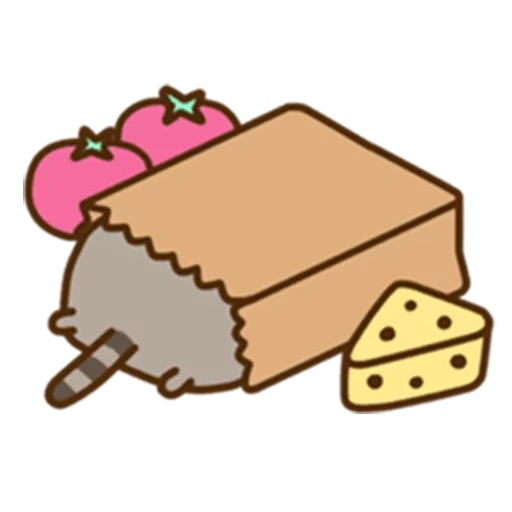 pushin, cat pushin, the cat is pushin with food, pusheen the cat, pushin kat comics