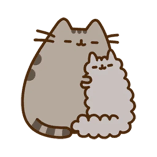 pushin kat, gato pusheen, o gato pushin come, gato pushin gato pushin, desenhos adoráveis de fofas