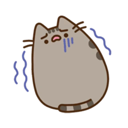 pushin, pushin kat, cat pushin, pusheen cat, the cat cries