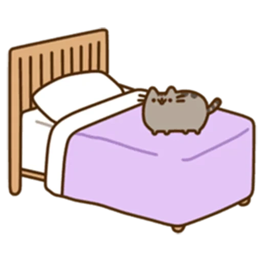 pusheen, pusing kucing, kucing pujin, kucing pujin, tempat tidur kucing pusing