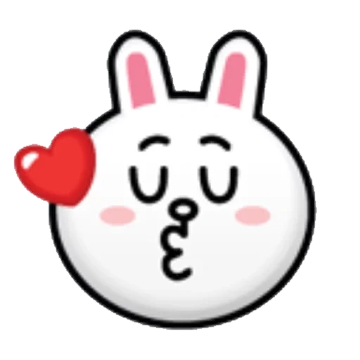 kelinci, kelinci manja, aplikasi baris, line friends cony, emotikon korea