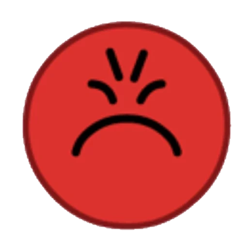 emoji en colère, colère souriante, colère souriante, émoticône rouge, une émoticône méconte