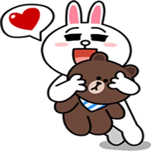 brown lines, bronconi, line friends, love of bear and rabbit, line cony and brown