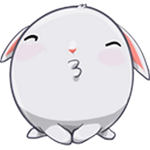 bun, lapin, joli visage souriant, anime smiley