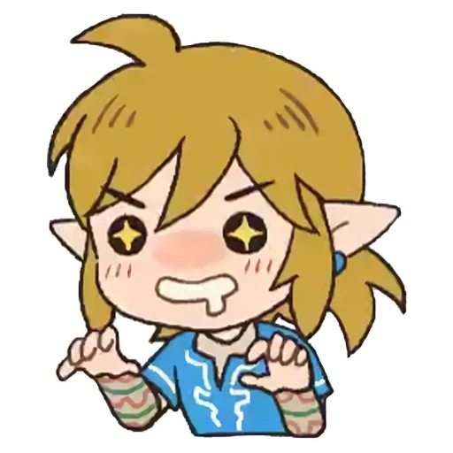 link, karakter anime, tautan zelda chibi, pria anime meng meng, link legenda zelda chibi