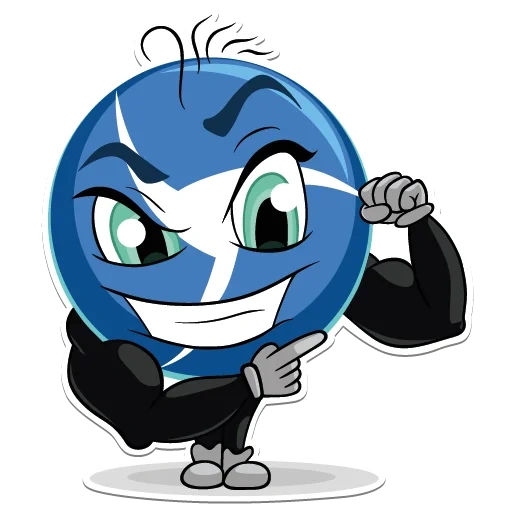 mascot, i personaggi, palloncini blu, personaggio mascotte, occhi di mirtillo di cartone animato