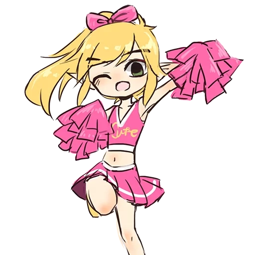 criatividade de animação, líder de torcida da equipe, menina anime, cheerleading link, personagem de anime