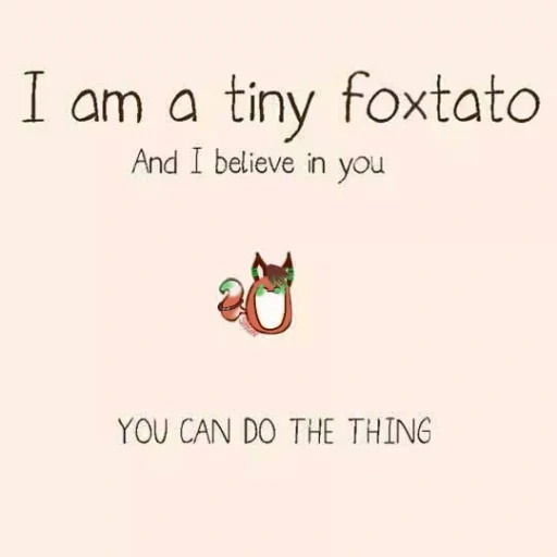 tiny potato, lovely quotations, tiny foxtato, a brief quotation, i am a tiny potto