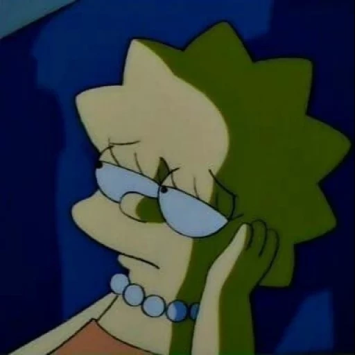 les simpsons, lisa simpson, bart simpson, les simpsons lisa pleure, lisa simpson est triste