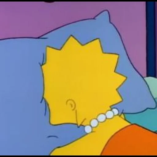 the simpsons, lisa simpson, simpsons are sad, the mood of aunt lyuba, lisa simpson is sad