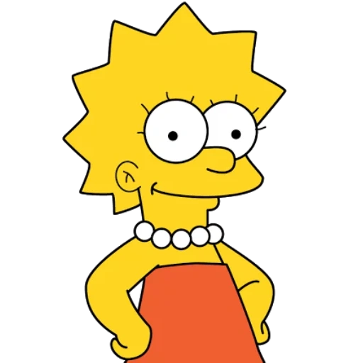 simpsons, lisa simpson, pahlawan simpsons, simpsons merah, karakter simpsons