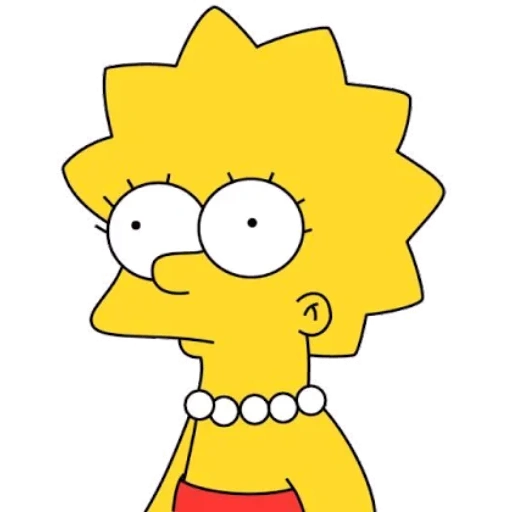 lisa simpson, wajah lisa simpson, lisa mary simpson, kepala lisa simpson, karakter simpson lisa