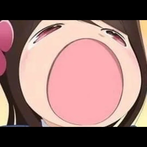 anime, anime, mèmes d'anime, ahegao rin chan, personnages d'anime