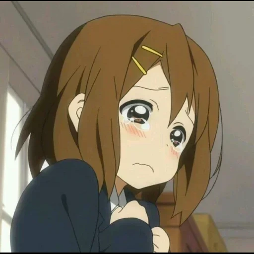 sile, anime, picture, anime characters, yui hirasawa is crying