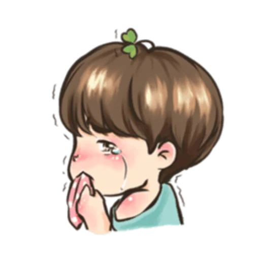 enfants, chibi bts, coréen, chongguk chibi, dessin de saintsup