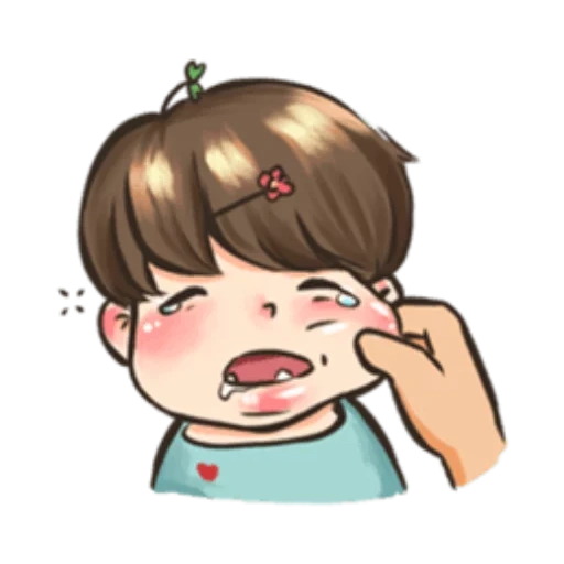 niño, arte k-pop, jungkook chibi, hola cutie pie kitty ver.2 kakaotalk