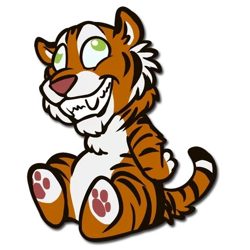 tigre, tigerok, tiger tigerok, cartoon tiger, cartone animato di tigre bianco
