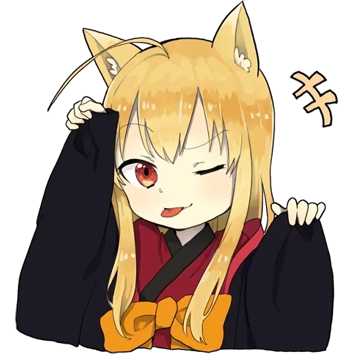 fox, kisune, chiyoda, anime fox, little fox kitsune