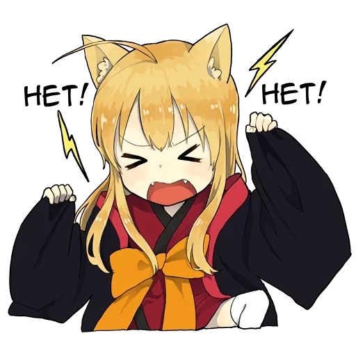 chibi, kitsune, anime fox, karakter anime, kitsune rubah kecil