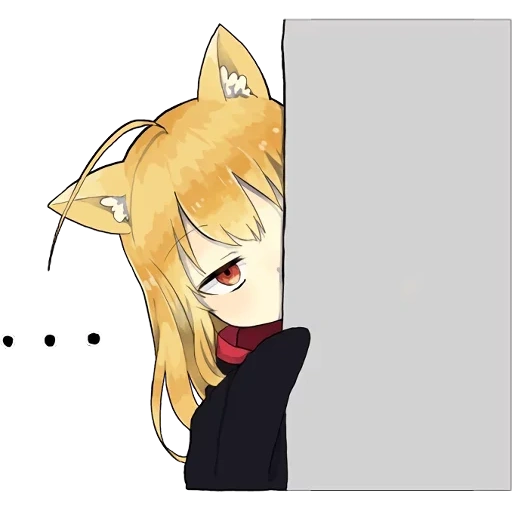 anime fox, schöne chibi figurenmalerei, little fox kitsune, fuchs niedliche muster
