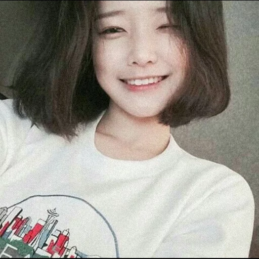 kara coréia, garota coreana, cabelo coreano, as mulheres coreanas são lindas, auto-retrato de cabelo curto coreano